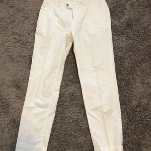 Suitsupply White Cotton Trousers
